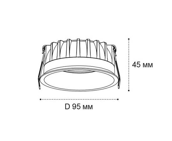Встраиваемый светодиодный светильник Italline IT08-8032 black 4000K, изображение 2