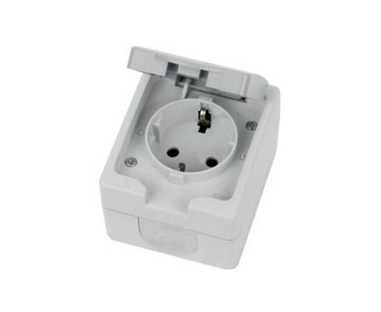 Розетка 1-местная с крышкой Stekker Велена PST16-21-54 49727