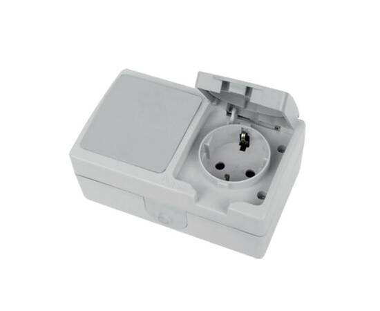 Розетка 1-местная с выключателем Stekker Велена PST16-21-54/10-211-54 49728