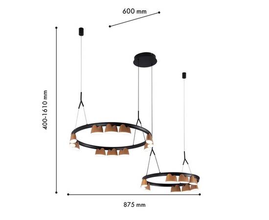 Подвесная светодиодная люстра Favourite Interline 4266-21P, изображение 2