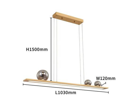 Подвесной светодиодный светильник Favourite Bilico 4549-3P, изображение 2