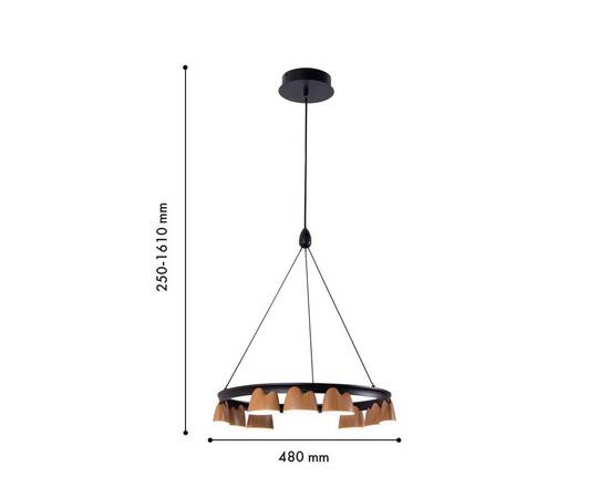 Подвесная светодиодная люстра Favourite Interline 4266-9P, изображение 2