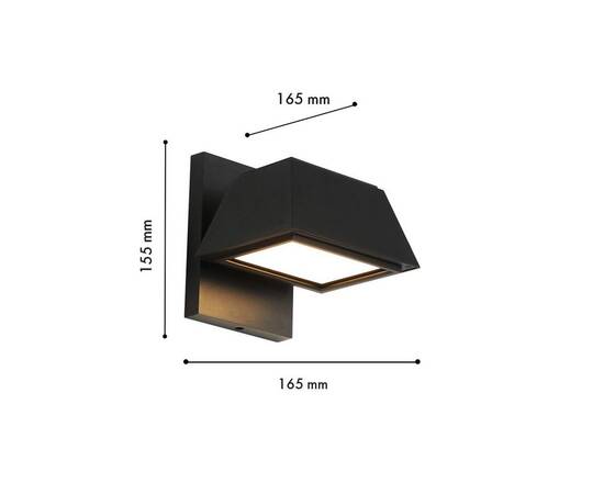 Уличный настенный светодиодный светильник Favourite Trapezium 4300-1W, изображение 2