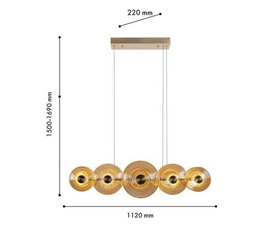 Подвесной светодиодный светильник Favourite Whirlpool 4571-10P, изображение 2