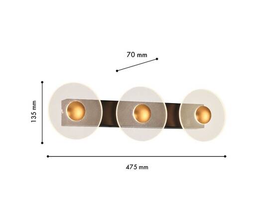 Настенный светодиодный светильник Favourite Solskin 4317-3W, изображение 2