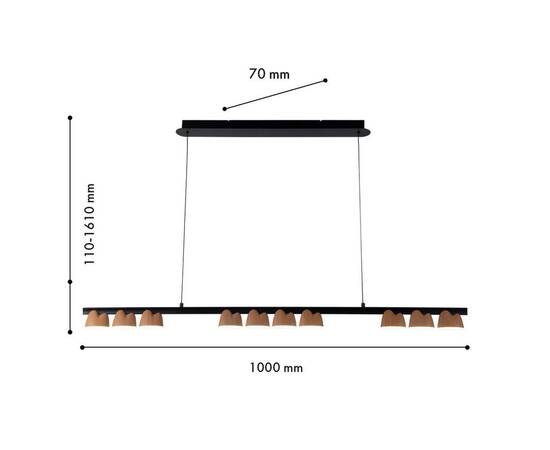 Подвесная светодиодная люстра Favourite Interline 4266-10P, изображение 2