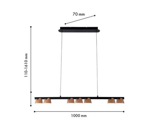 Подвесная светодиодная люстра Favourite Interline 4266-7P, изображение 2