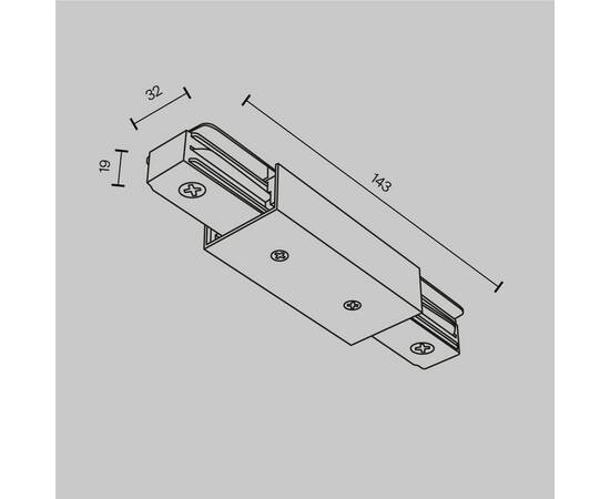 Коннектор прямой Maytoni Unity TRA001CB-11B, изображение 2
