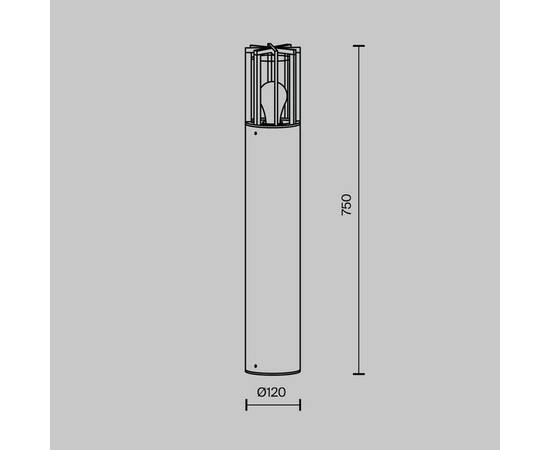 Уличный светильник Maytoni Barrel O453FL-01GF, изображение 2