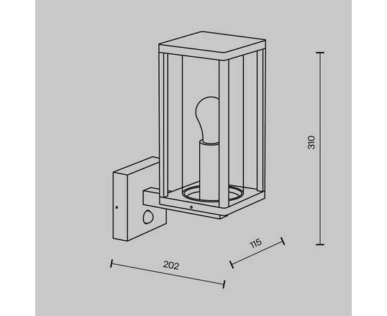 Уличный настенный светильник Maytoni Cell O452WL-01GFSR, изображение 2