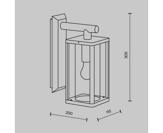 Уличный настенный светильник Maytoni Cell O452WL-01GF1, изображение 2
