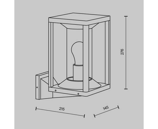 Уличный настенный светильник Maytoni Cell O452WL-01GF, изображение 2