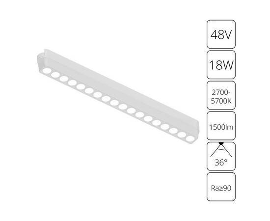 Трековый светодиодный светильник Arte Lamp Rapid A2969PL-1WH, изображение 3