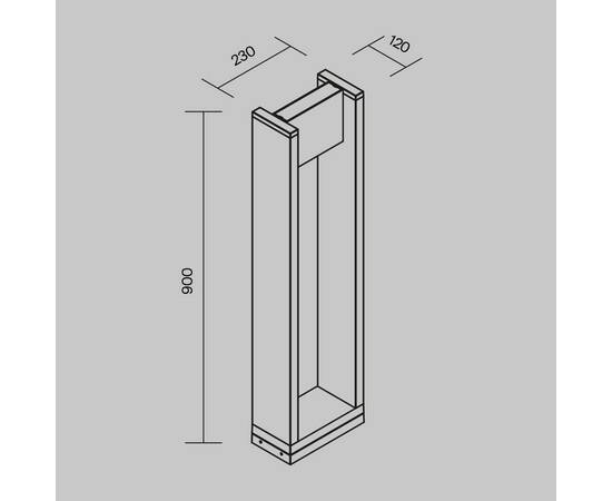 Уличный светодиодный светильник Maytoni Gran O465FL-L16GF3K, изображение 2