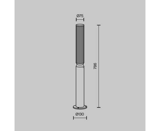 Уличный светодиодный светильник Maytoni Lit O593FL-L12GF3K, изображение 2
