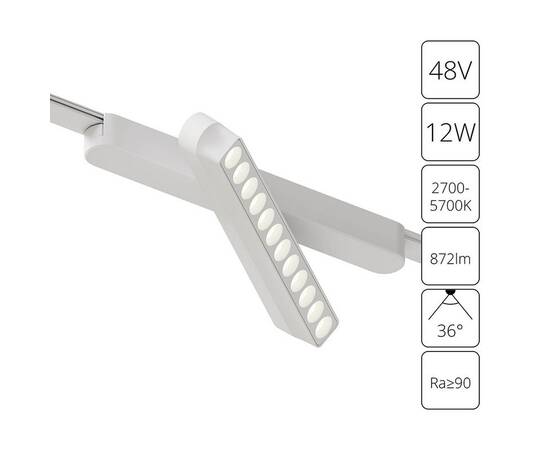 Трековый светодиодный светильник Arte Lamp Rapid A2961PL-1WH