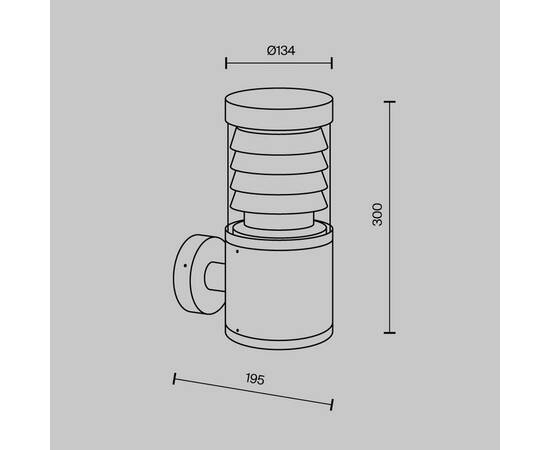 Уличный настенный светодиодный светильник Maytoni Spir O439WL-L12GF3K, изображение 2