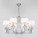 Подвесная люстра Eurosvet Zaffiro 10099/8 хром/прозрачный хрусталь Strotskis (новый абажур)