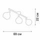 Потолочная люстра Vitaluce V4313-0/3PL, изображение 3