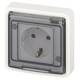 Розетка Эксперт 11-2522-01 2P+E IP55, шторки, 16A-250В, СУ, белый Б0063281 ЭРА