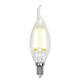 Лампа светодиодная филаментная (UL-00002229) Uniel E14 6W 4000K прозрачная LED-CW35-6W/NW/E14/CL GLA