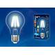 Лампа светодиодная филаментная (UL-00004868) Uniel E27 15W 3000K прозрачная LED-A70-15W/3000K/E27/CL, изображение 2