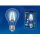 Лампа светодиодная филаментная (UL-00004866) Uniel E27 12W 3000K прозрачная LED-A60-12W/3000K/E27/CL, изображение 2