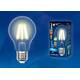 Лампа светодиодная филаментная (UL-00004867) Uniel E27 12W 4000K прозрачная LED-A60-12W/4000K/E27/CL, изображение 2