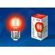 Лампа светодиодная филаментная (UL-00002985) Uniel E14 5W красный LED-G45-5W/RED/E14 GLA02RD, изображение 2