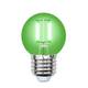 Лампа светодиодная филаментная (UL-00002988) Uniel E27 5W зеленый LED-G45-5W/GREEN/E27 GLA02GR