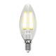 Лампа светодиодная филаментная (UL-00003250) Uniel E14 7,5W 3000K прозрачная LED-G45-7,5W/WW/E14/CL