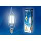 Лампа светодиодная филаментная (UL-00003255) Uniel E27 7,5W 4000K прозрачная LED-G45-7,5W/NW/E27/CL, изображение 2