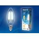 Лампа светодиодная филаментная (UL-00003296) Uniel E14 7,5W 4000K прозрачная LED-CW35-7,5W/NW/E14/CL, изображение 3