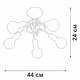 Потолочная люстра Vitaluce V3727-0/5PL, изображение 6