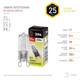 Лампа галогенная Эра G9 25W 3000K G9-JCD-25-230V-CL C0027376, изображение 3
