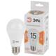 Лампа светодиодная Эра E27 15W 2700K LED A60-15W-827-E27 Б0020592, изображение 2