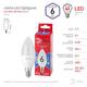 Лампа светодиодная Эра E14 6W 6500K LED B35-6W-865-E14 R Б0045339, изображение 3