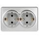 Розетка двойная с заземлением Эра 11-2205-03 Б0063046, изображение 2