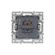 Механизм выключателя двухклавишный непроходной Arlight SWT-MK02-PL-WH (250V, 16A) 043724, изображение 2