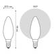 Светодиодная филаментная лампа Gauss Basic Filament E14 4,5W 4100K 1035125, изображение 7