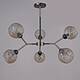 Люстра на штанге Illumico IL0268-6PSQ-79 BK AB, изображение 2