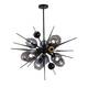 Люстра на штанге Delight Collection Burst 9720P-10S black/smoky