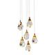 Подвесной светильник Delight Collection Crystal rock II 9701P/6R brass