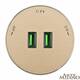 Трековая розетка Arte Milano Am-track-sockets 380011TS/USBx2 Gold, изображение 3