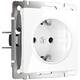 Розетка с заземлением, безвинтовой зажим Werkel белый W1171301 4690389155321