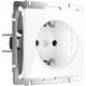 Розетка с заземлением и шторками Werkel белый W1171101 4690389155123