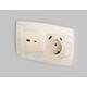 Лицевая панель для розетки с/з со шторками 2USB A+C Ambrella Volt Omega OP3100, изображение 2