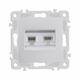 Розетка телефонная RJ11 + компьютерная RJ45 Arte Milano 206.44-1.silver, изображение 4