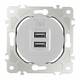 Розетка USB 2.1А+1А Arte Milano 202.46-1.silver, изображение 7