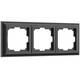 Рамка Werkel Fiore на 3 поста черный матовый W0032208 4690389160417